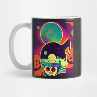 hallowen space human head robot Mug